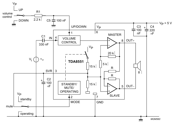Схема усилителя на TDA8551