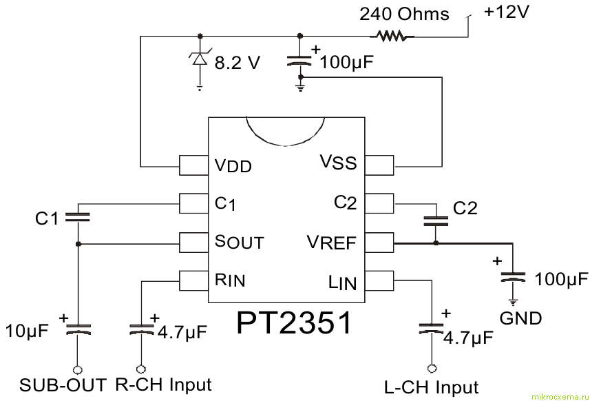 Схема кроссовера для сабвуфера с фильтром низкой частоты второго порядка